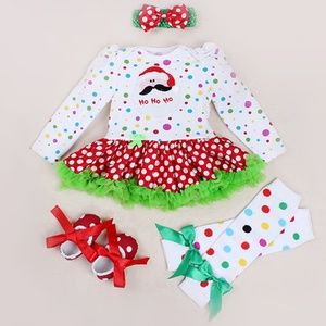 Boutique HO HO HO Christmas 4pc set TuTu (A14-Q)